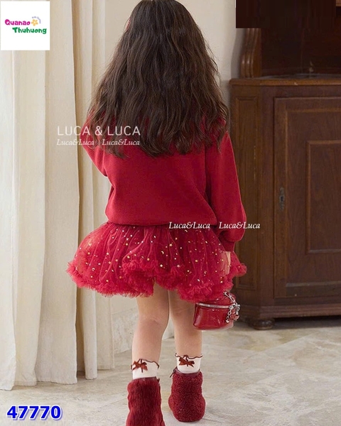Set váy Luca đỏ cô gái