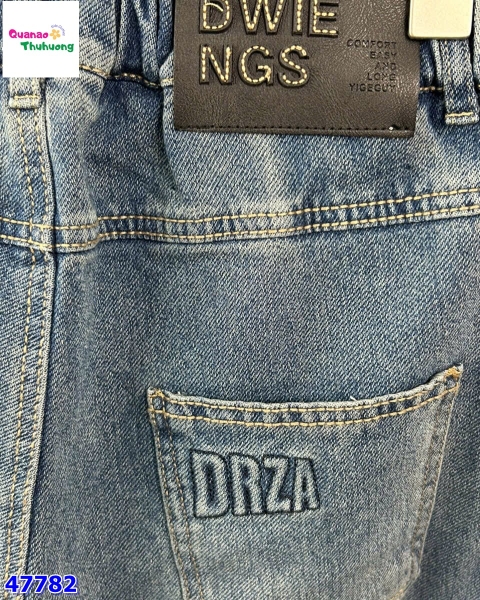 Quần jean xanh đậm túi DRZA