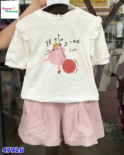 Set bộ áo trắng cô gái cherry
