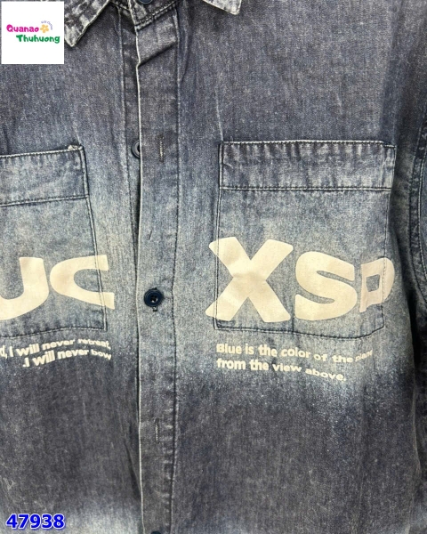 Áo sơ mi XSD xanh đậm nhạt