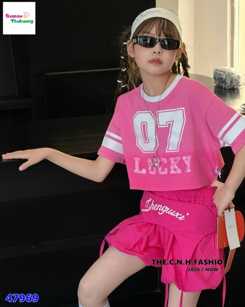Áo croptop Chaoboy hồng 07