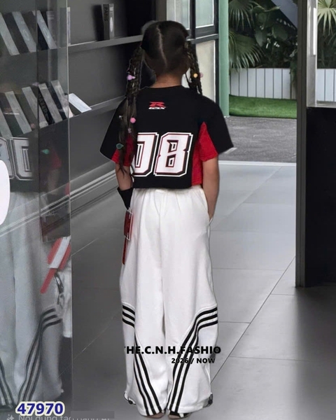 Áo croptop Chaoboy đen đỏ 08