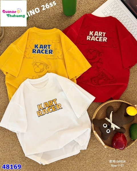 Áo Banbino trắng Kart Racer