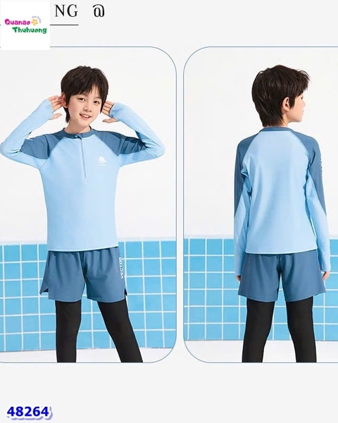 Bộ bơi dài Ylike xanh đậm nhạt Orbit