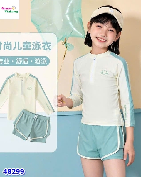 Đồ bơi Ylike kem viền xanh