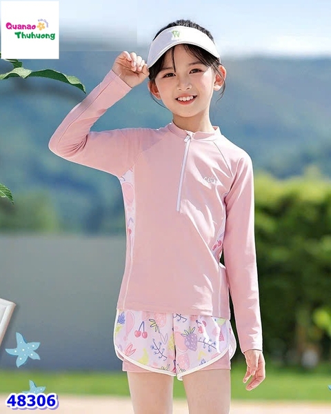 Đồ bơi Ylike hồng quần hoa