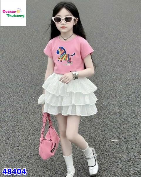 Set váy MiaKid hồng con ngựa