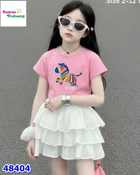 Set váy MiaKid hồng con ngựa