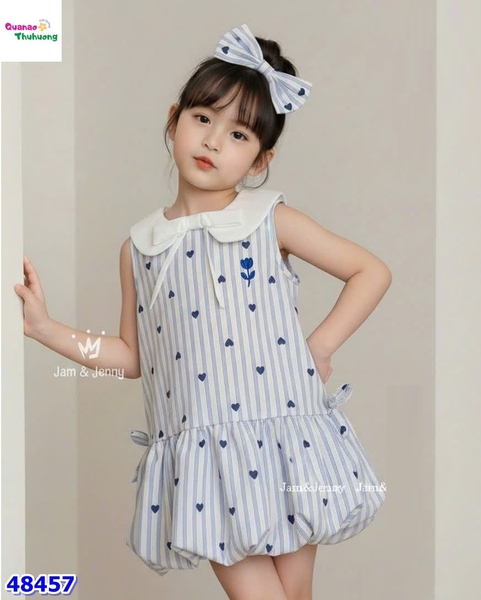 Đầm J&J sọc xanh trái tim
