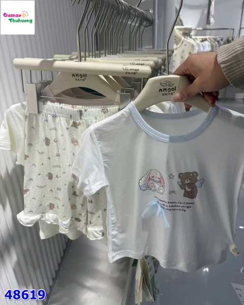 Bộ Tencel T kem gấu & thỏ