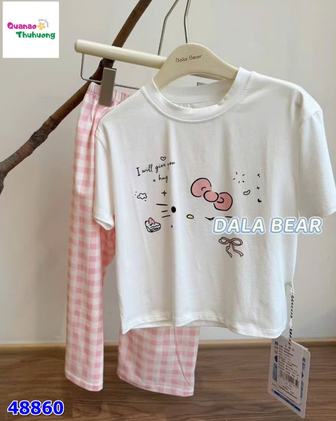 Bộ lạnh Tobela trắng Kitty nơ