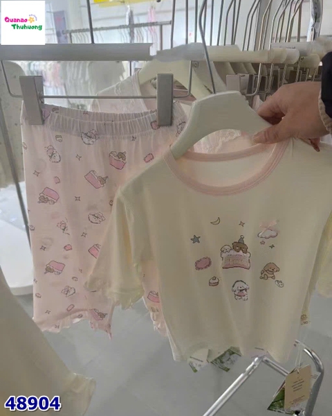 Bộ Tencel T kem gấu và cún