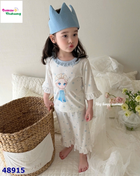 Bộ Tencel lửng Honey trắng Elsa