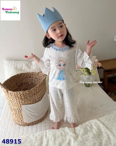 Bộ Tencel lửng Honey trắng Elsa