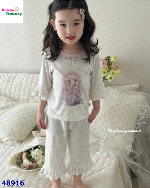 Bộ Tencel lửng Honey trắng nàng tiên cá tím