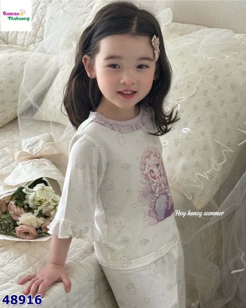 Bộ Tencel lửng Honey trắng nàng tiên cá tím
