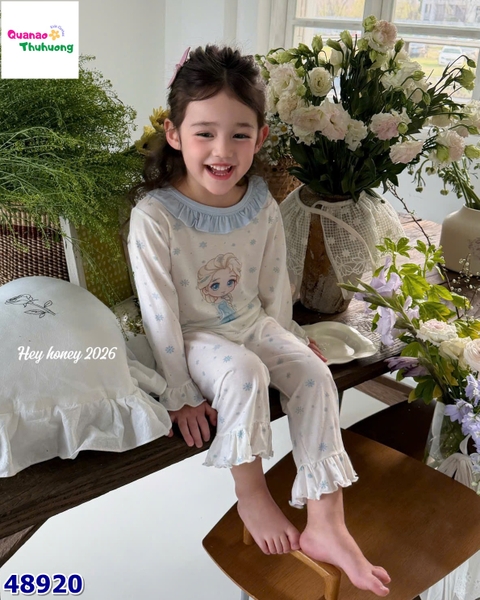 Bộ Tencel dài Honey trắng Elsa