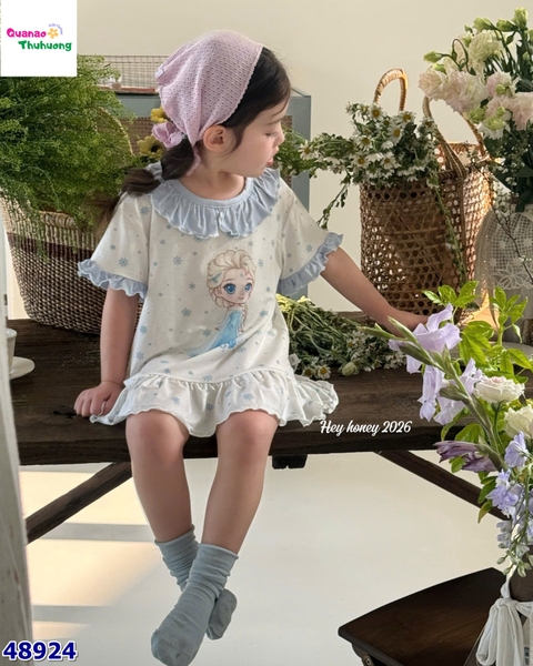 Đầm ngủ Honey trắng Elsa