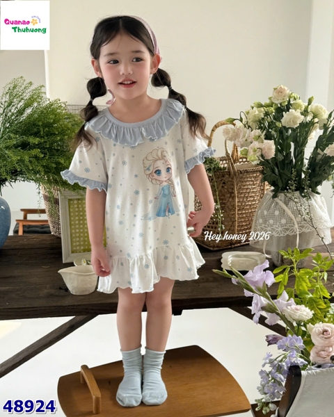 Đầm ngủ Honey trắng Elsa
