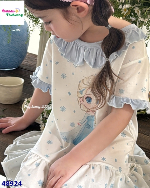 Đầm ngủ Honey trắng Elsa