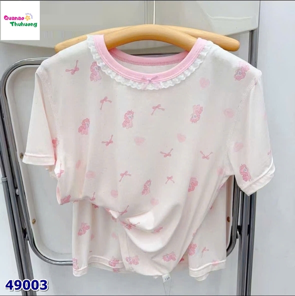Bộ Tencel hồng Pony
