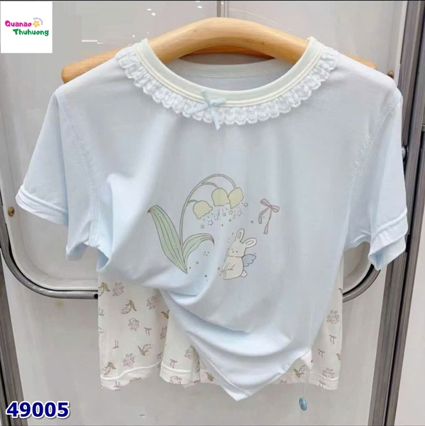 Bộ Tencel xanh thỏ
