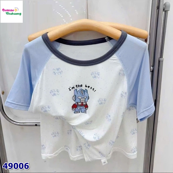Bộ Tencel trắng robot