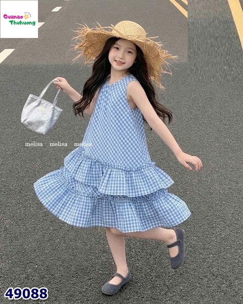 Đầm MLS caro xanh