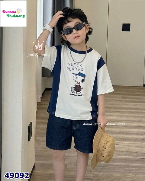 Set bộ J&J kem viền xanh Snoopy