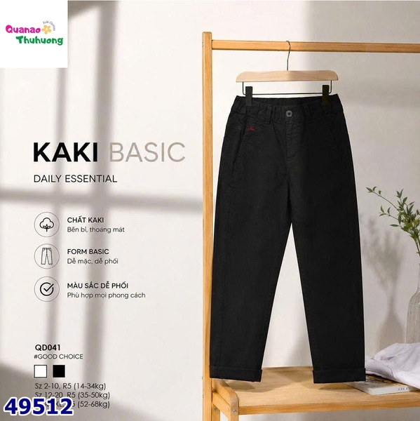 Quần kaki dài B2Kid màu đen