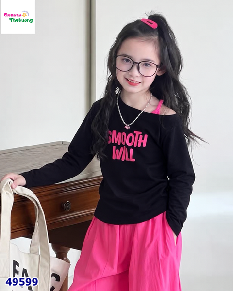 Áo thun tay dài đen smooth