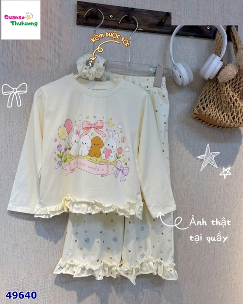 Bộ dài kem thỏ cún my cute world