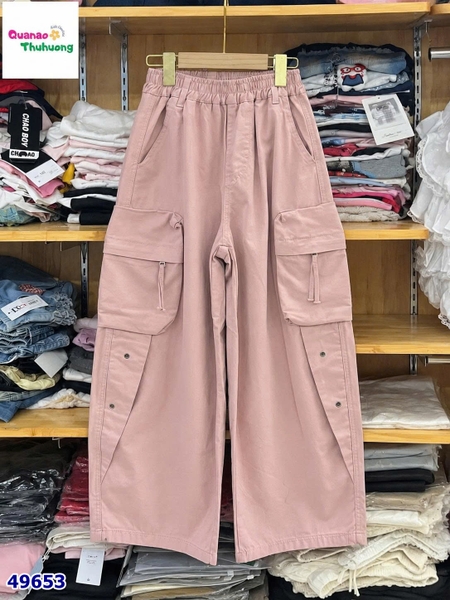 Quần kaki hồng túi hộp
