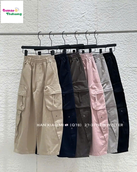 Quần kaki hồng túi hộp