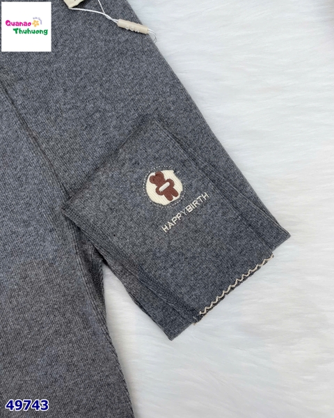 Legging xám đậm thêu gấu