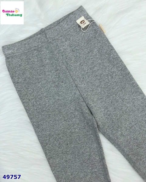 Legging xám thêu chữ nơ