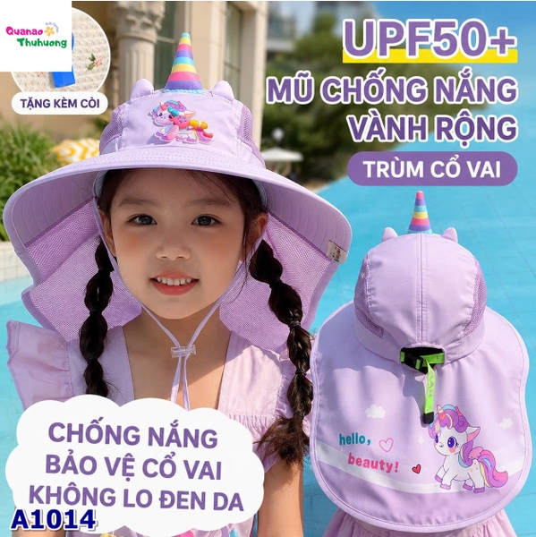 Nón đi biển tím Pony