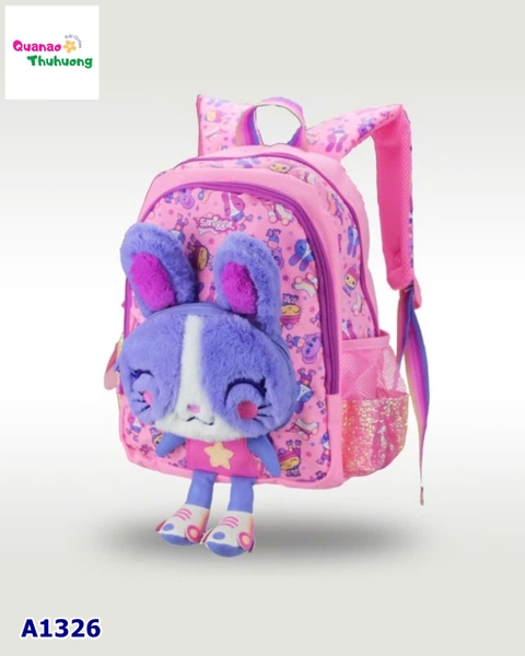 Balo hồng pony thỏ xanh 3D