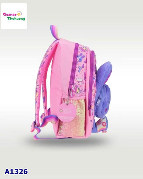 Balo hồng pony thỏ xanh 3D