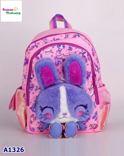 Balo hồng pony thỏ xanh 3D