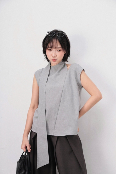A-Line Tie-Neck Top, image 5