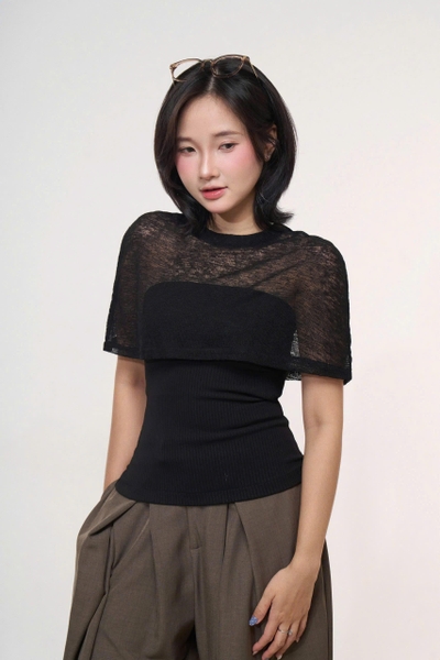 Seleen, Áo thun form ôm body kèm cape (có thể tháo rời), WT0240