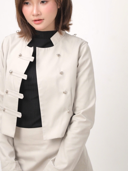 Cropped Mandarin-Collar Jacket, image 9