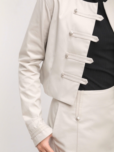 Cropped Mandarin-Collar Jacket, image 8