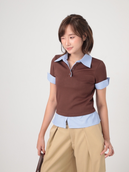 Seleen, Áo polo form lơi phối cổ sơ mi tay ngắn, WT0269