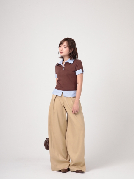 Seleen, Áo polo form lơi phối cổ sơ mi tay ngắn, WT0269