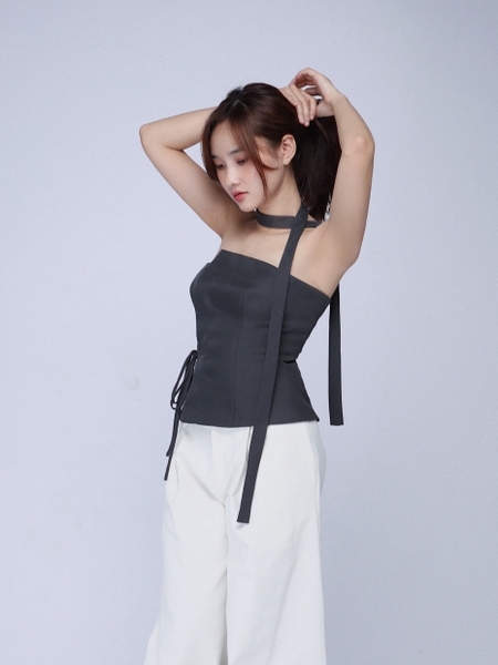 Double-Layer Tie-Back Bandeau Top, image 4