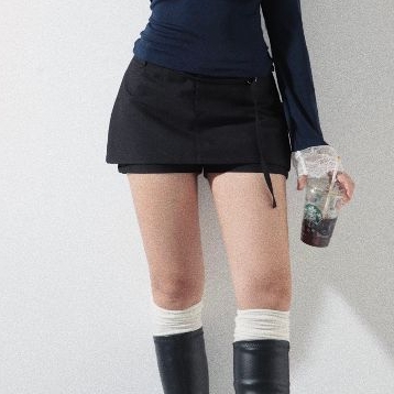 Belted Low-Rise Mini Skort, image 13