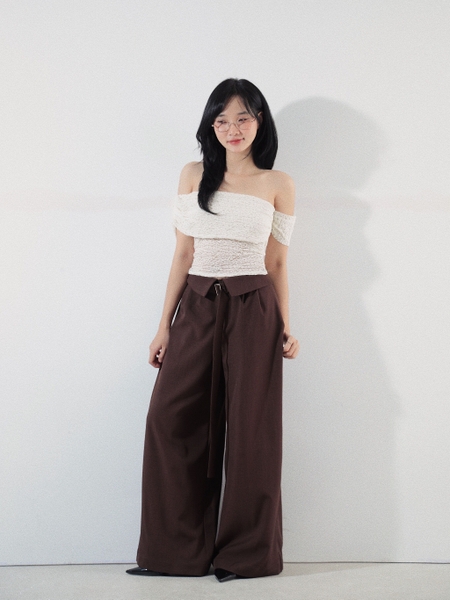 Off-the-Shoulder Cotton Lace Top, image 3