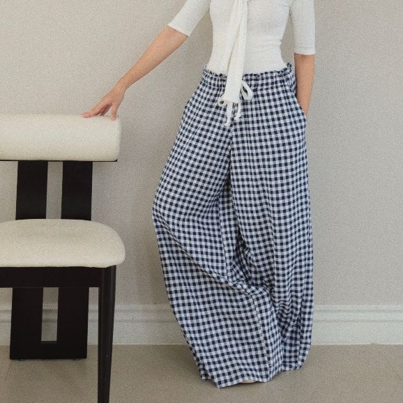 Striped Linen Drawstring Trousers, image 8